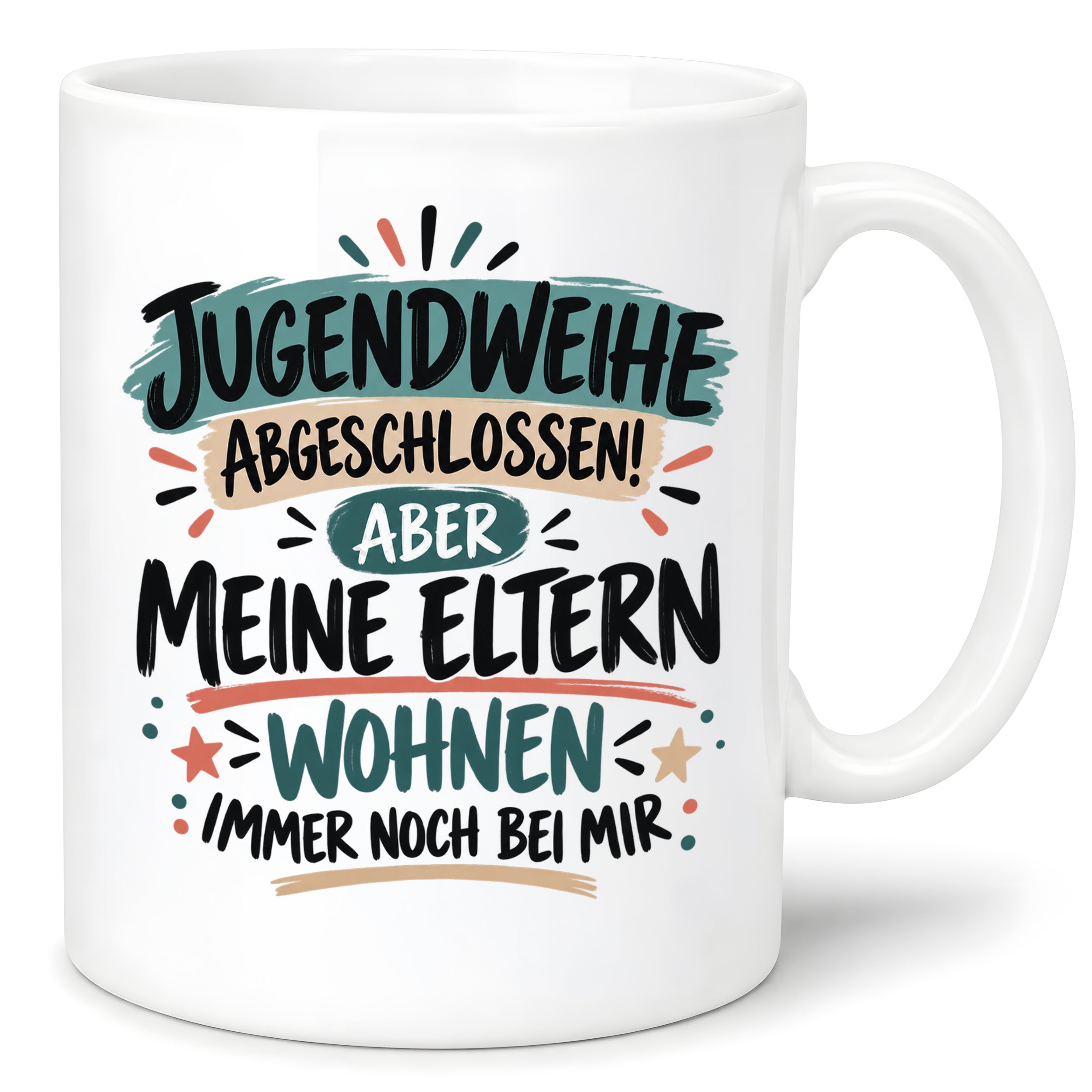 Herzbotschaft Tasse Jugendweihe Geschenk lustig 330 ml