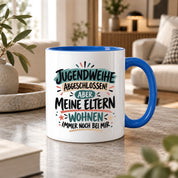 Herzbotschaft Tasse Jugendweihe Geschenk lustig 330 ml