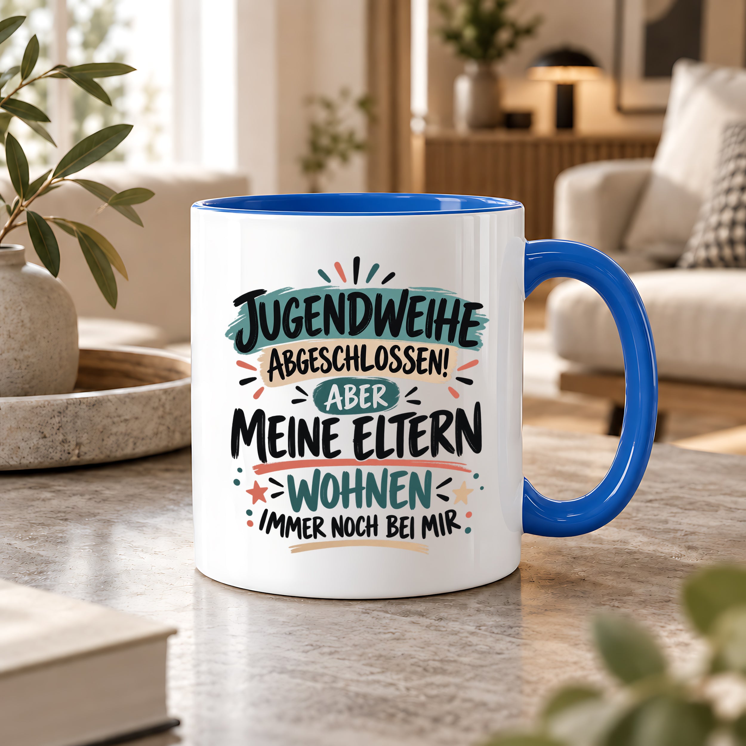 Herzbotschaft Tasse Jugendweihe Geschenk lustig 330 ml