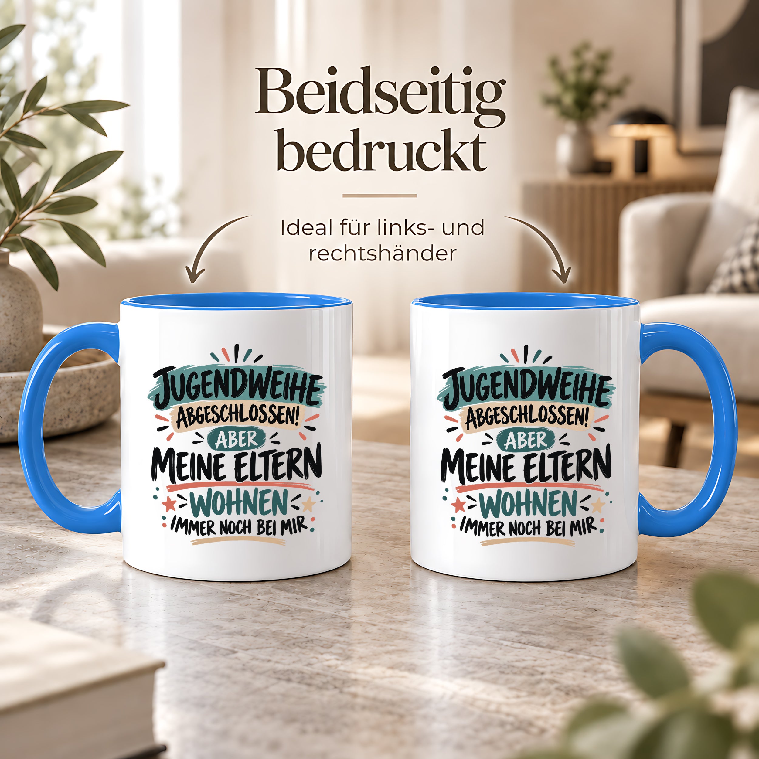 Herzbotschaft Tasse Jugendweihe Geschenk lustig 330 ml