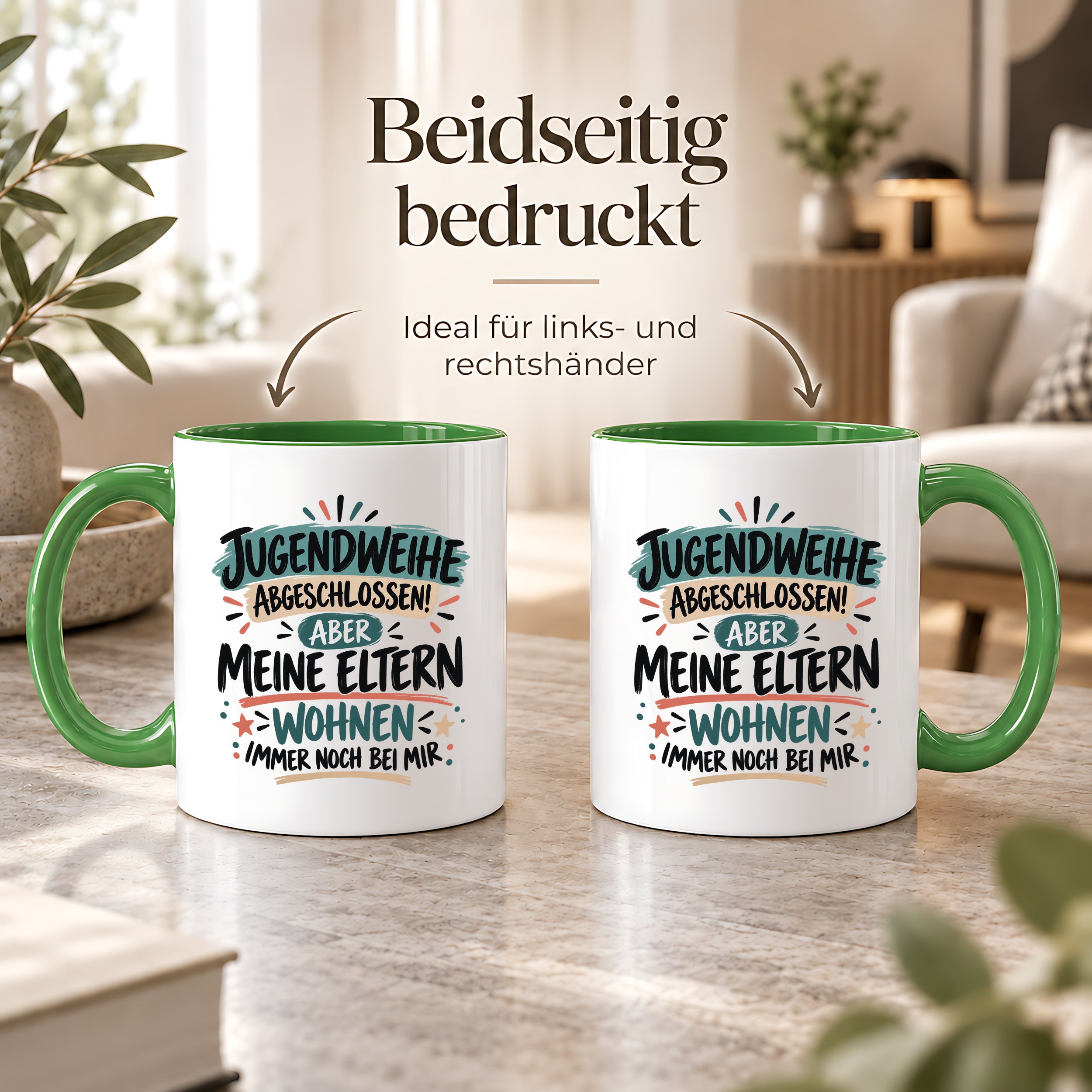 Herzbotschaft Tasse Jugendweihe Geschenk lustig 330 ml