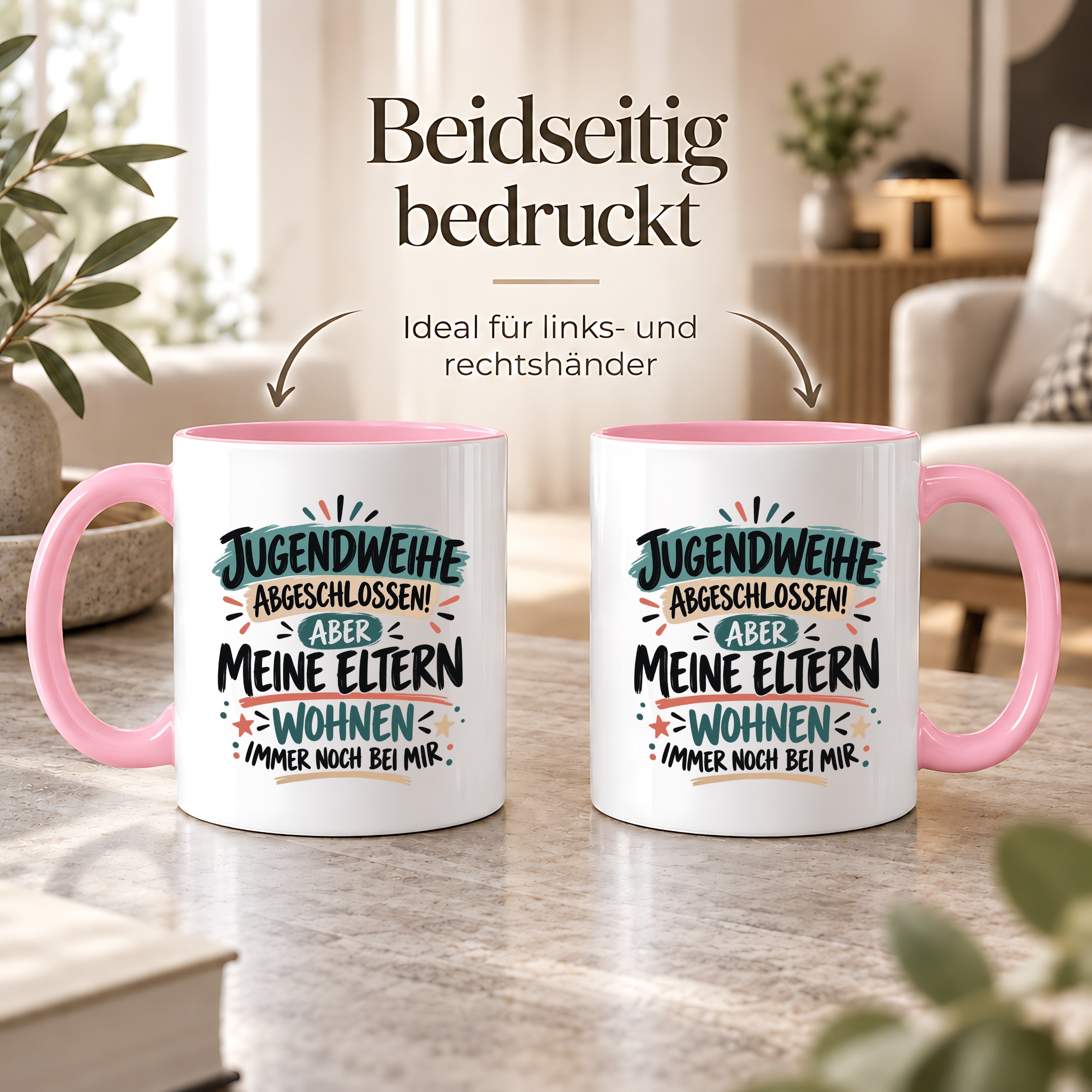Herzbotschaft Tasse Jugendweihe Geschenk lustig 330 ml
