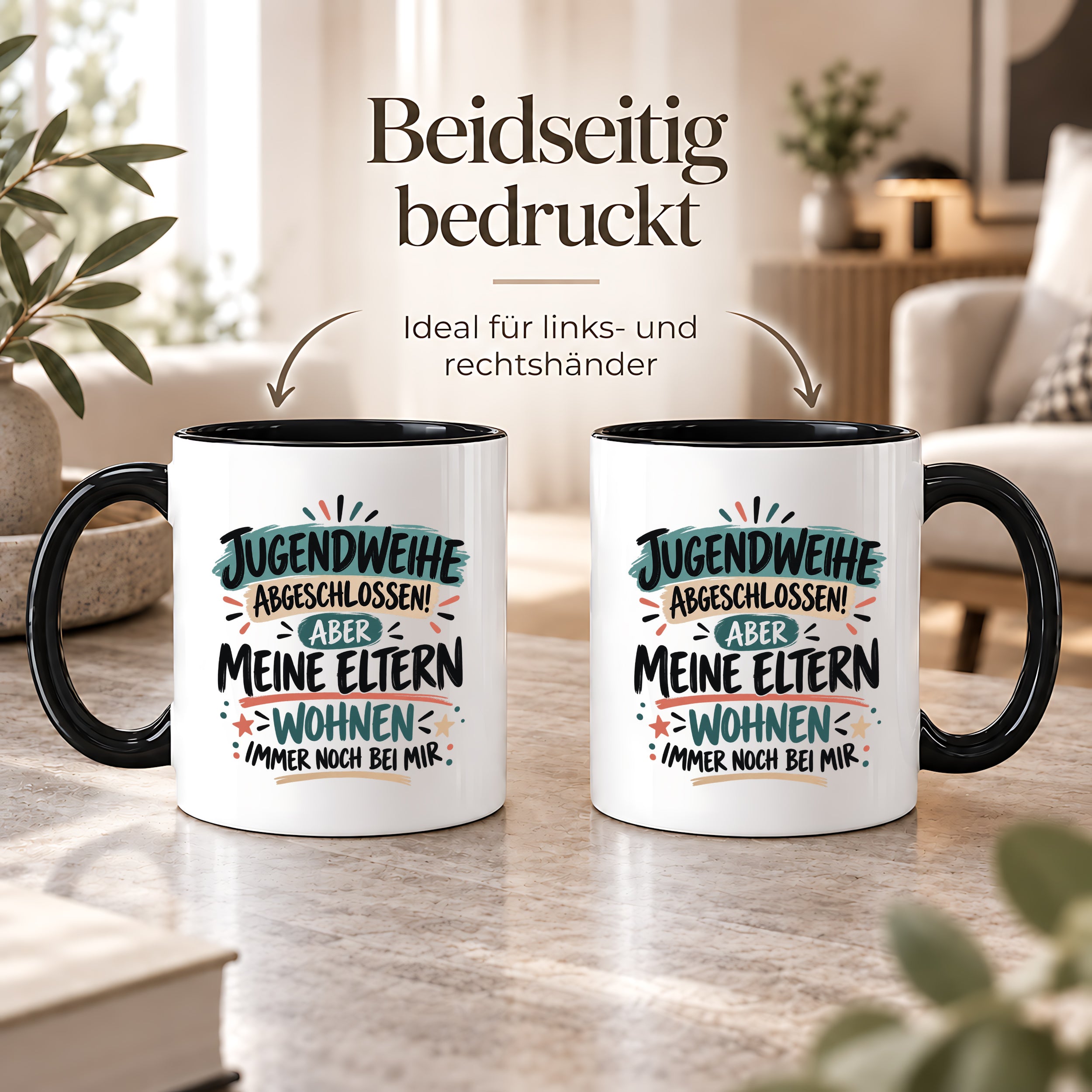 Herzbotschaft Tasse Jugendweihe Geschenk lustig 330 ml