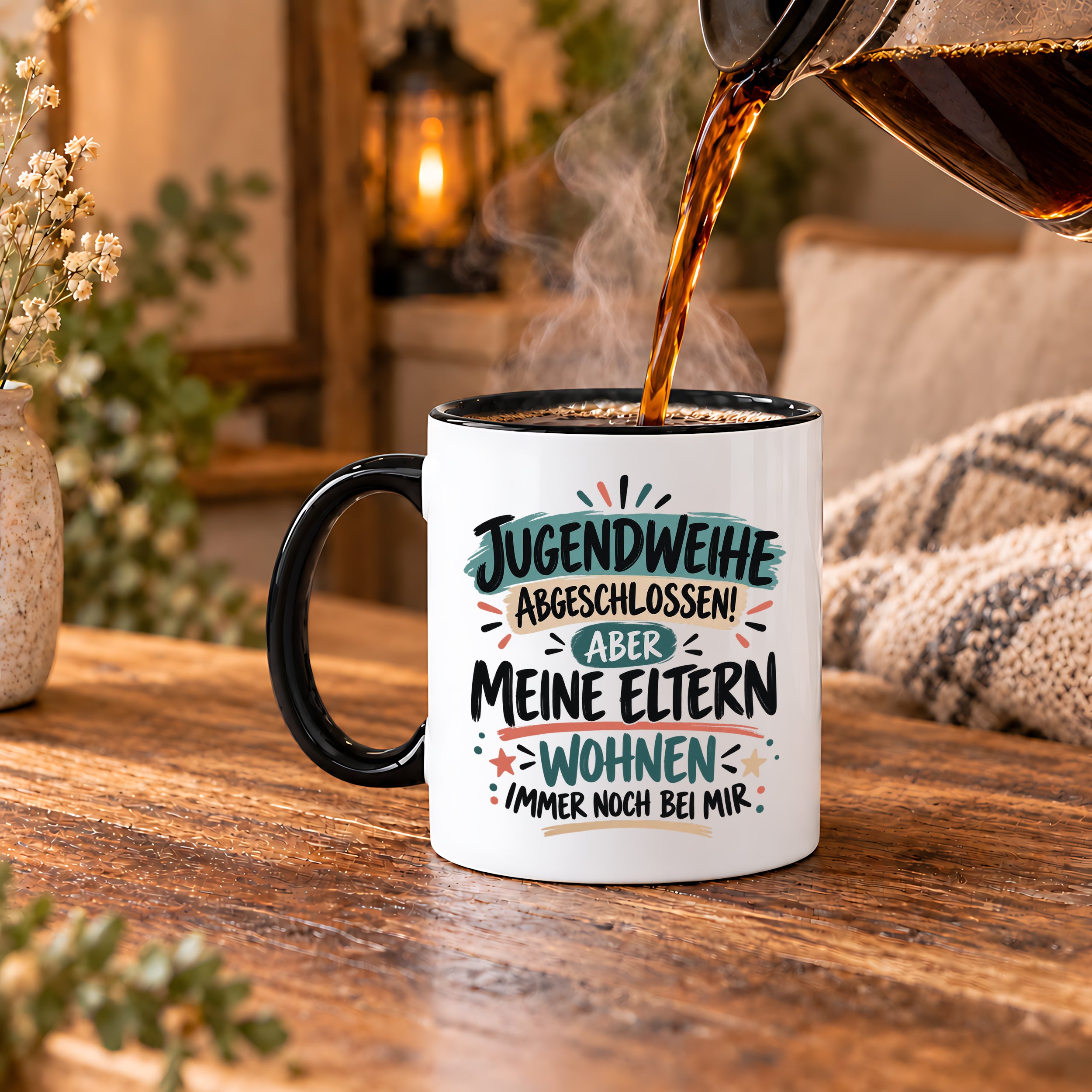 Herzbotschaft Tasse Jugendweihe Geschenk lustig 330 ml
