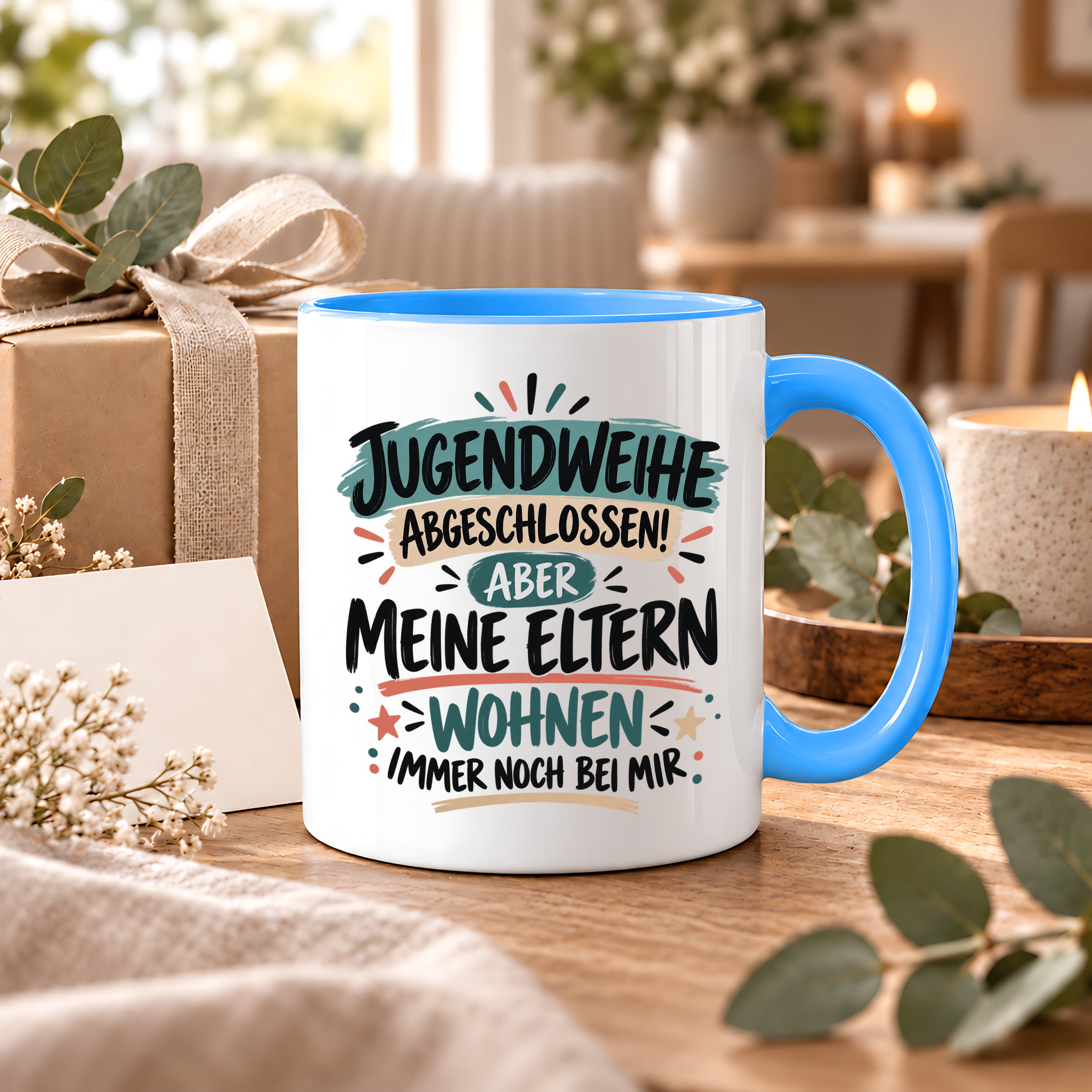 Herzbotschaft Tasse Jugendweihe Geschenk lustig 330 ml