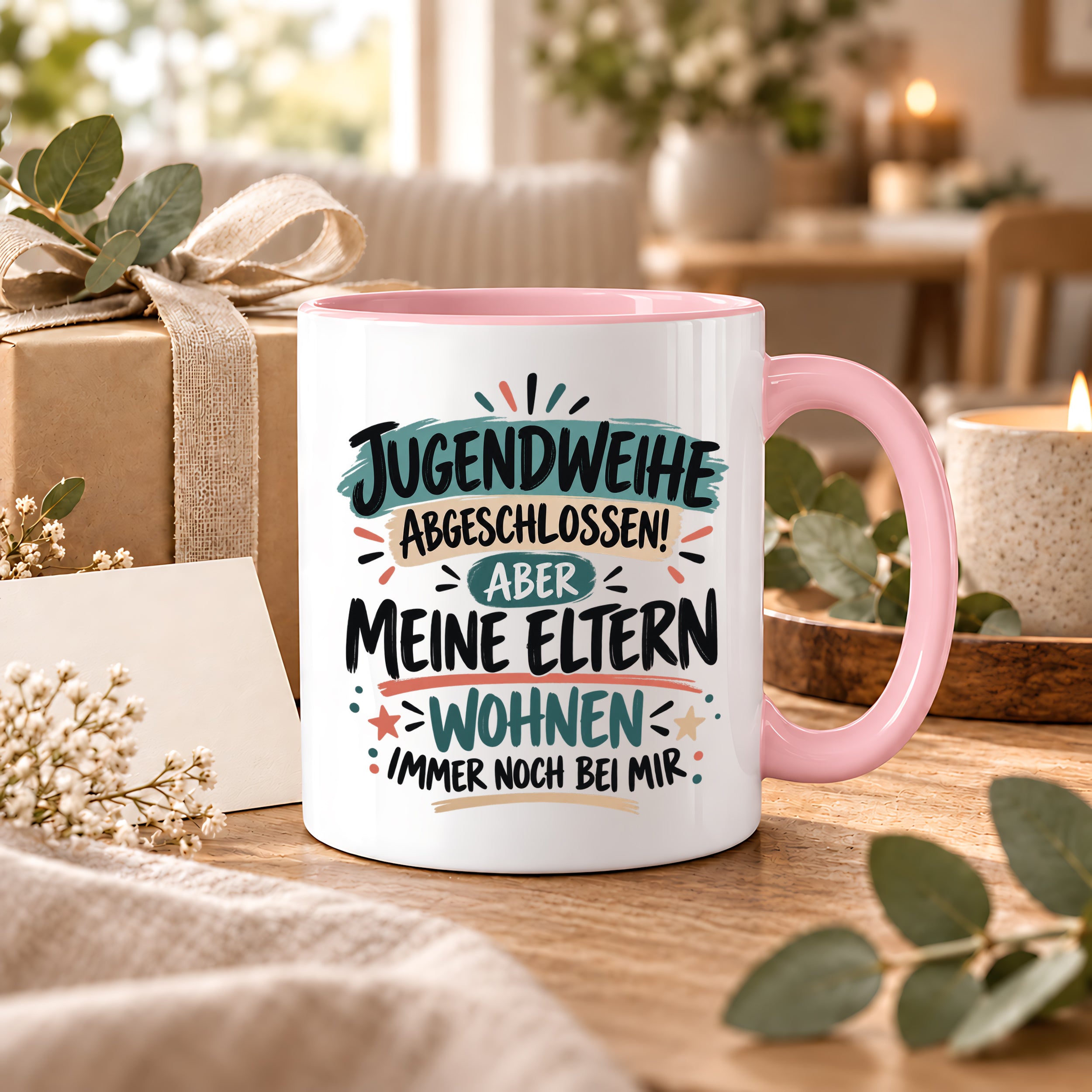 Herzbotschaft Tasse Jugendweihe Geschenk lustig 330 ml