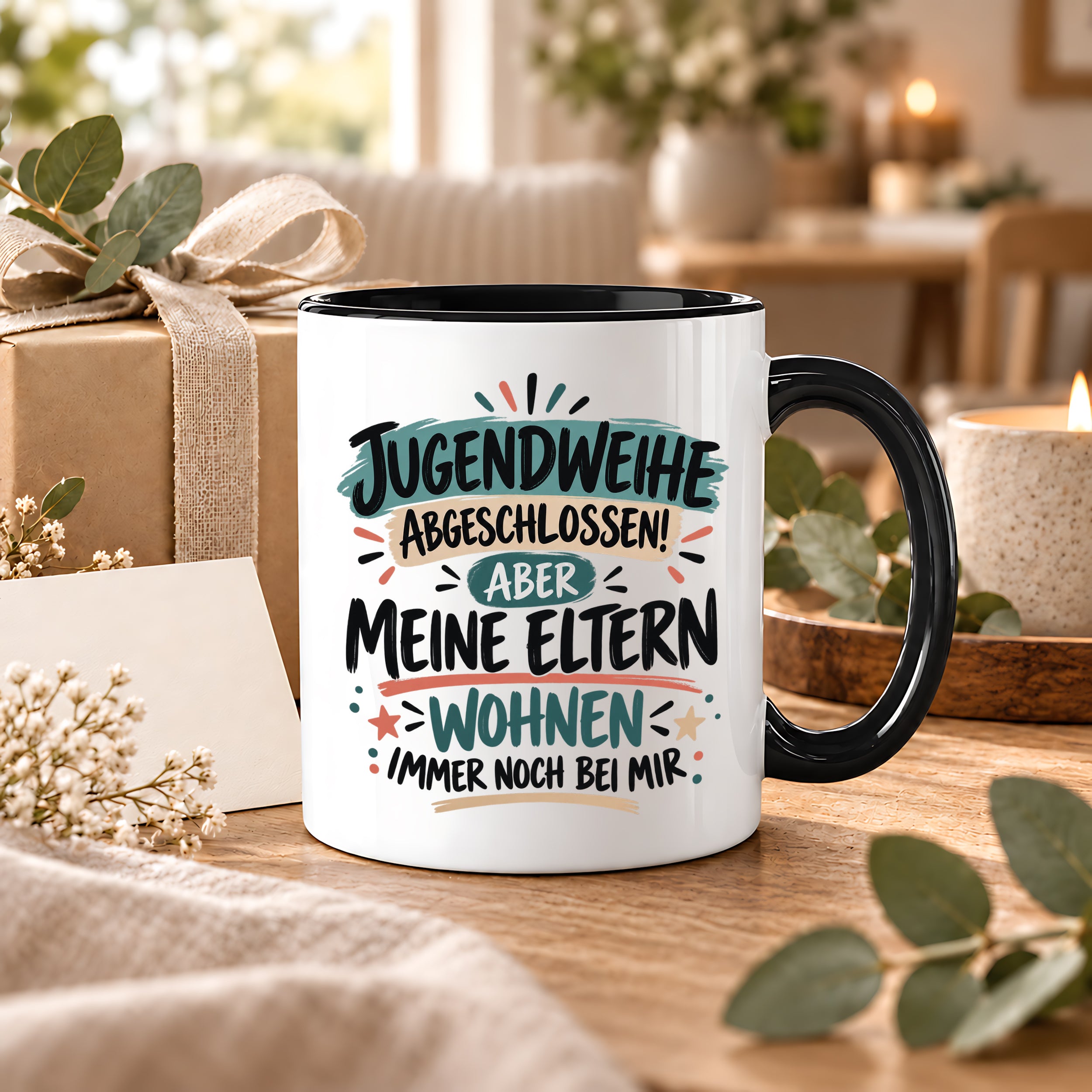 Herzbotschaft Tasse Jugendweihe Geschenk lustig 330 ml