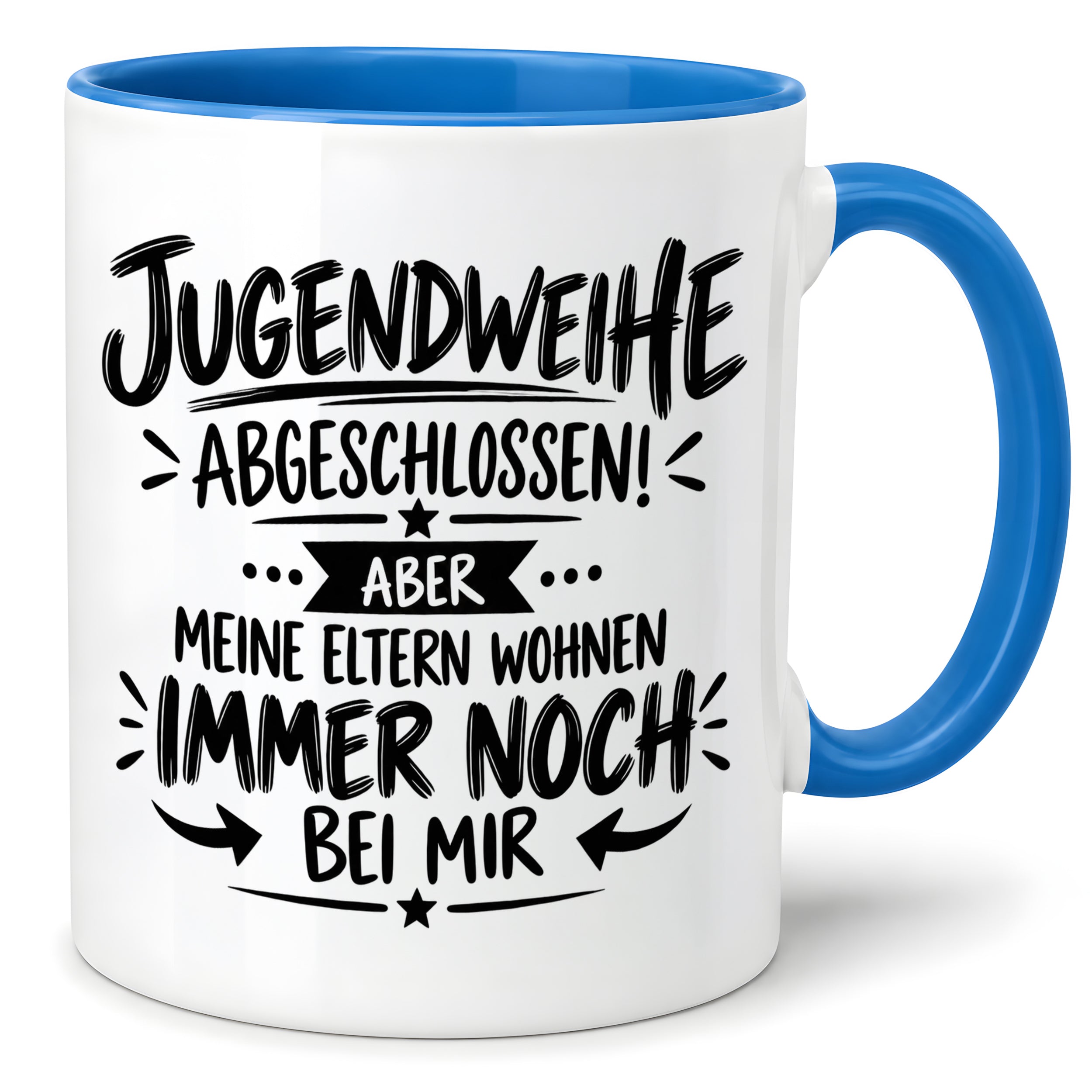 Herzbotschaft Tasse Jugendweihe Geschenk lustig 330 ml