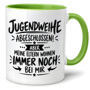 Herzbotschaft Tasse Jugendweihe Geschenk lustig 330 ml