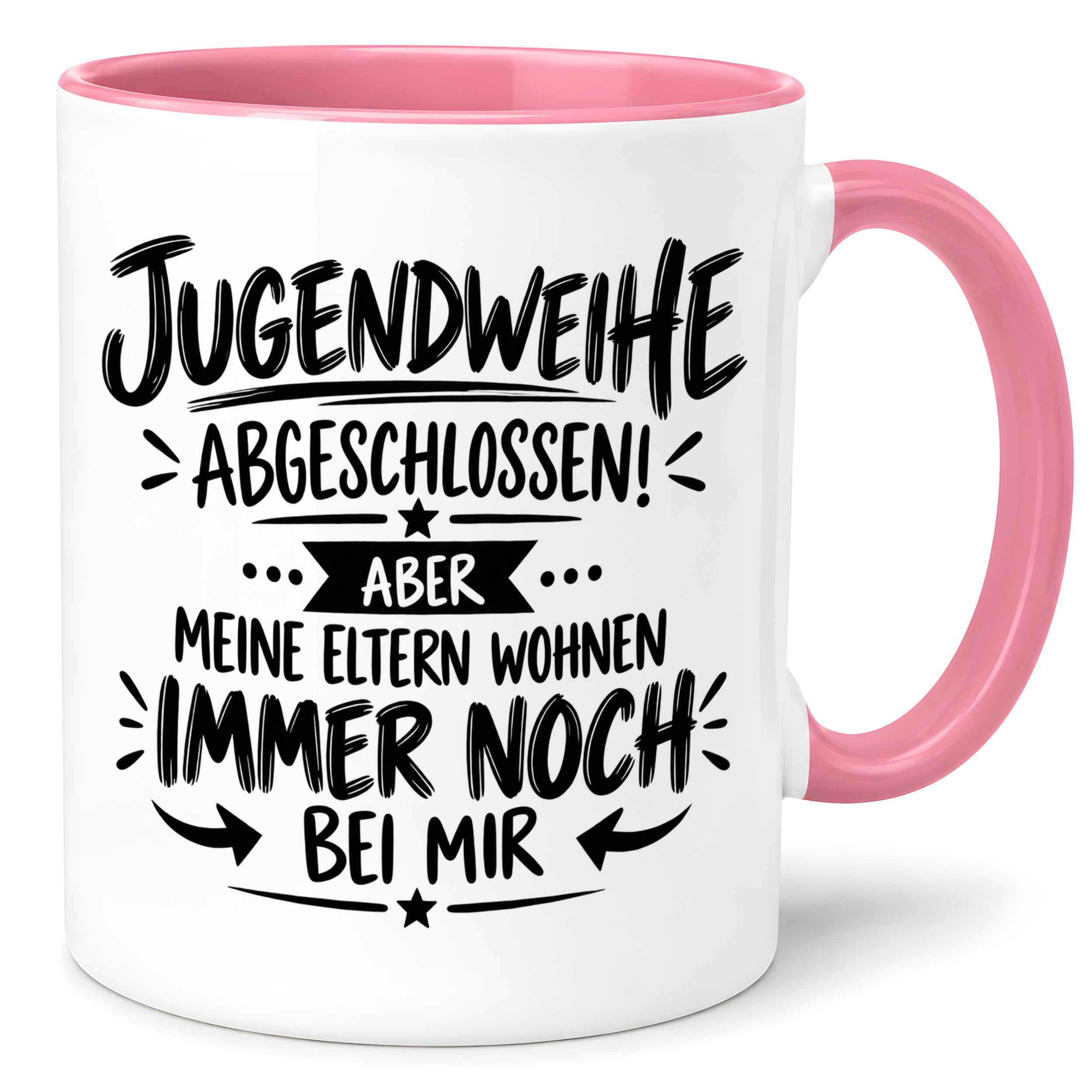 Herzbotschaft Tasse Jugendweihe Geschenk lustig 330 ml