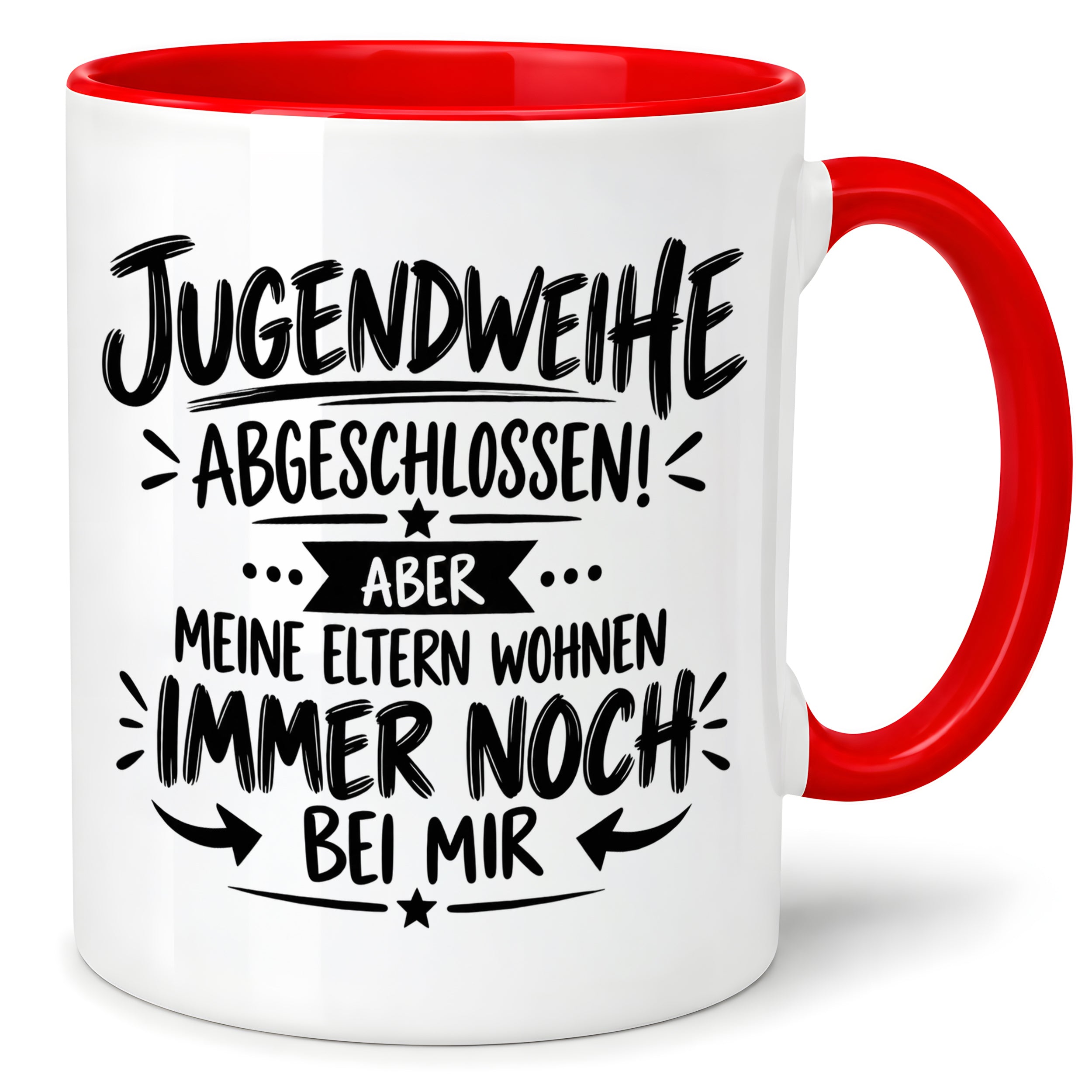 Herzbotschaft Tasse Jugendweihe Geschenk lustig 330 ml