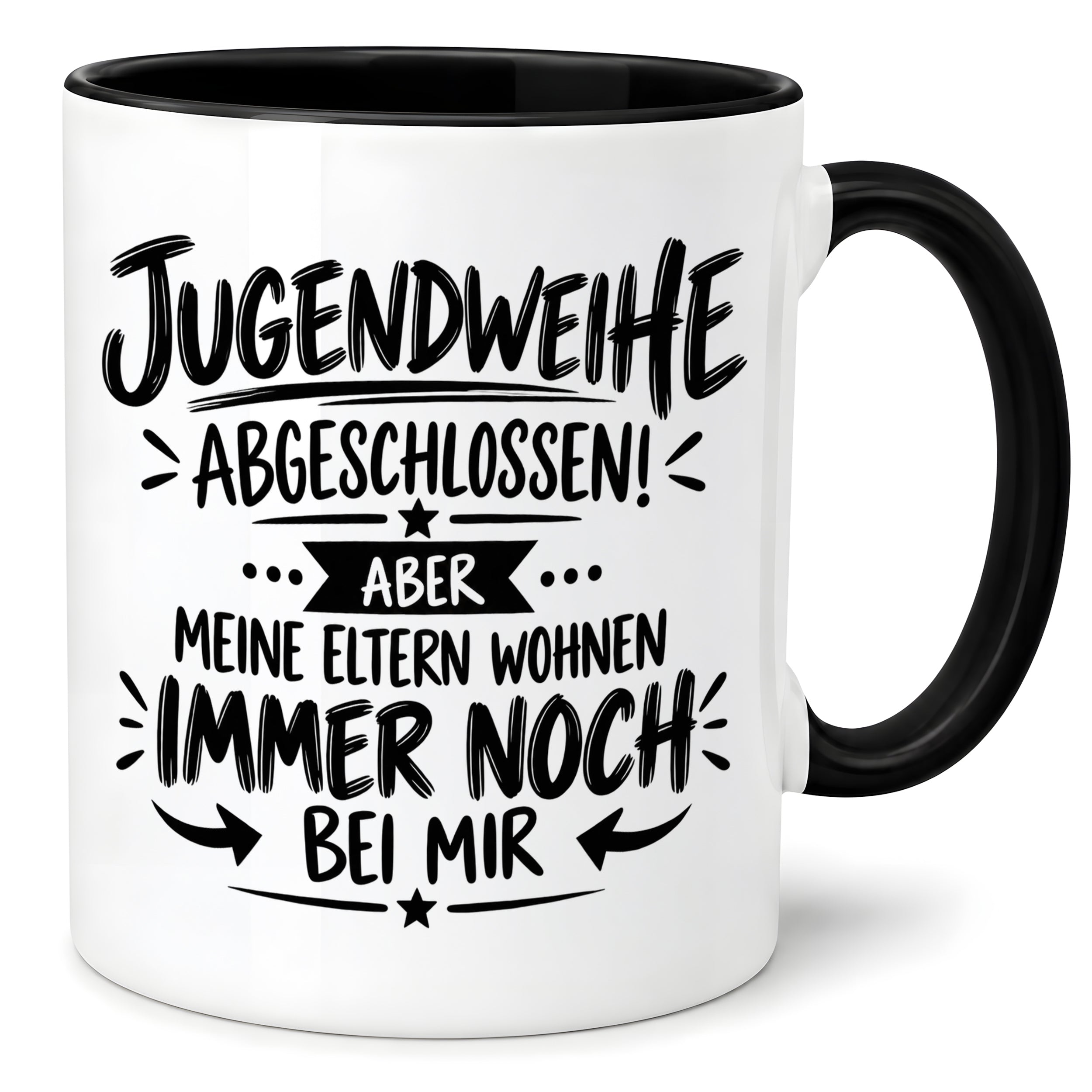 Herzbotschaft Tasse Jugendweihe Geschenk lustig 330 ml