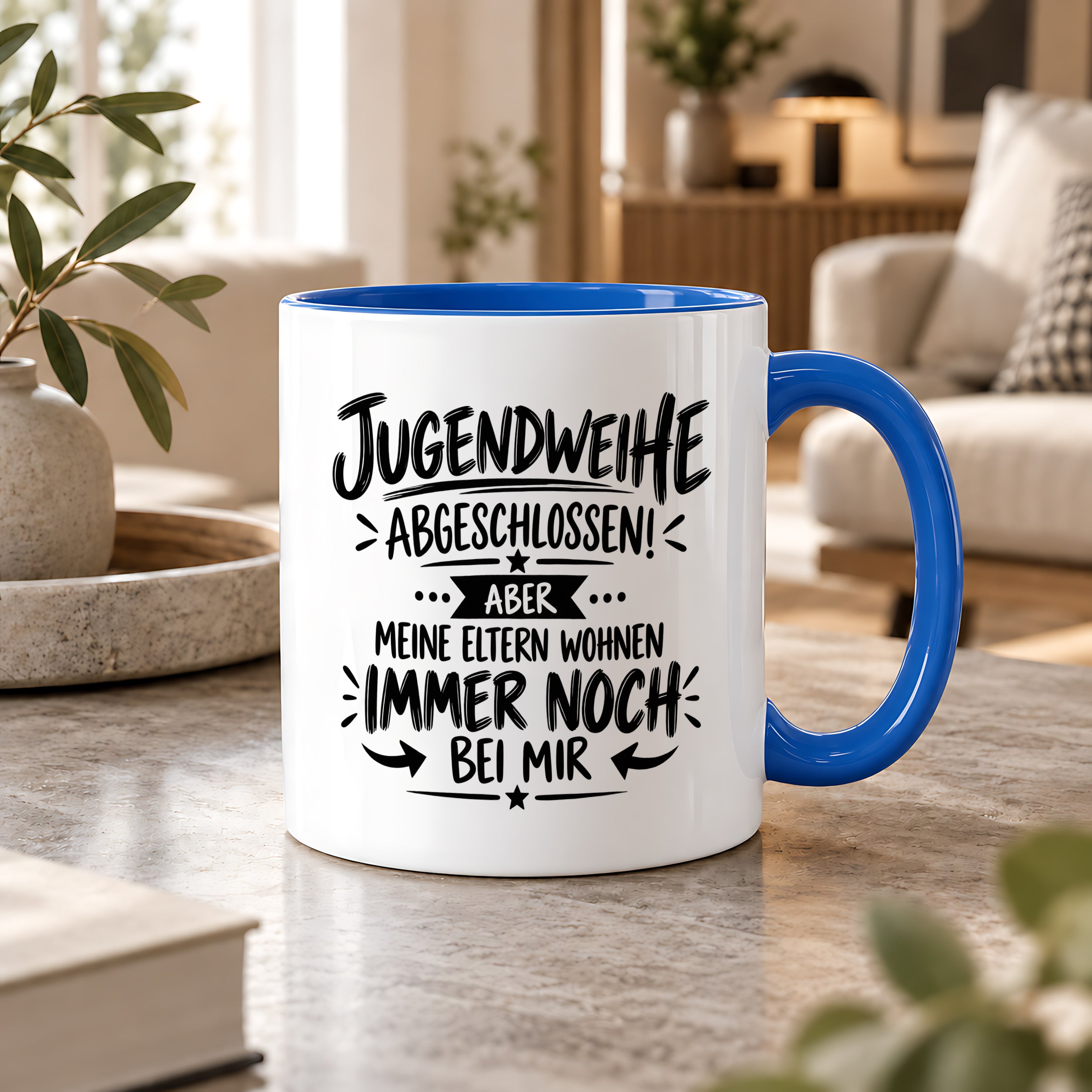 Herzbotschaft Tasse Jugendweihe Geschenk lustig 330 ml