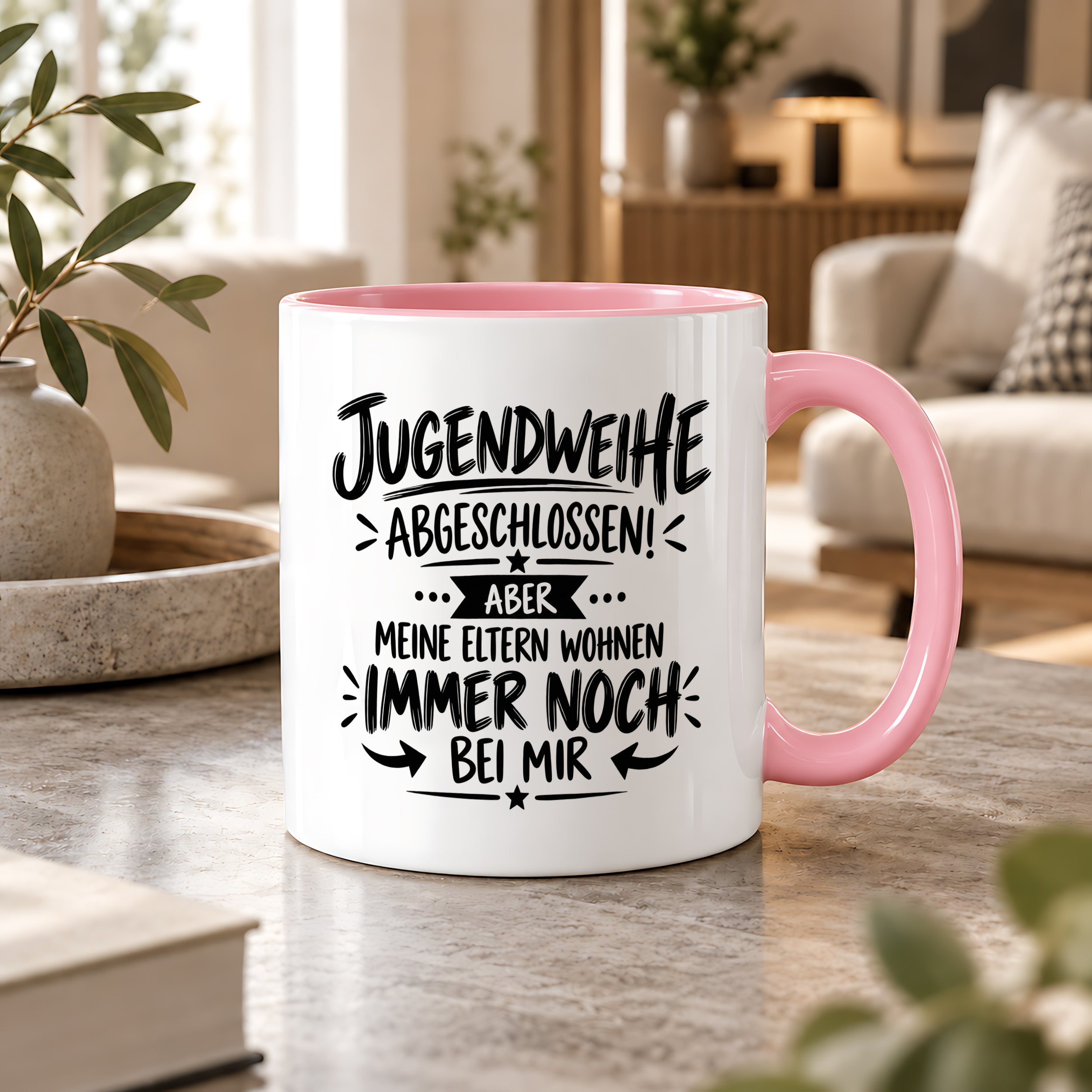 Herzbotschaft Tasse Jugendweihe Geschenk lustig 330 ml