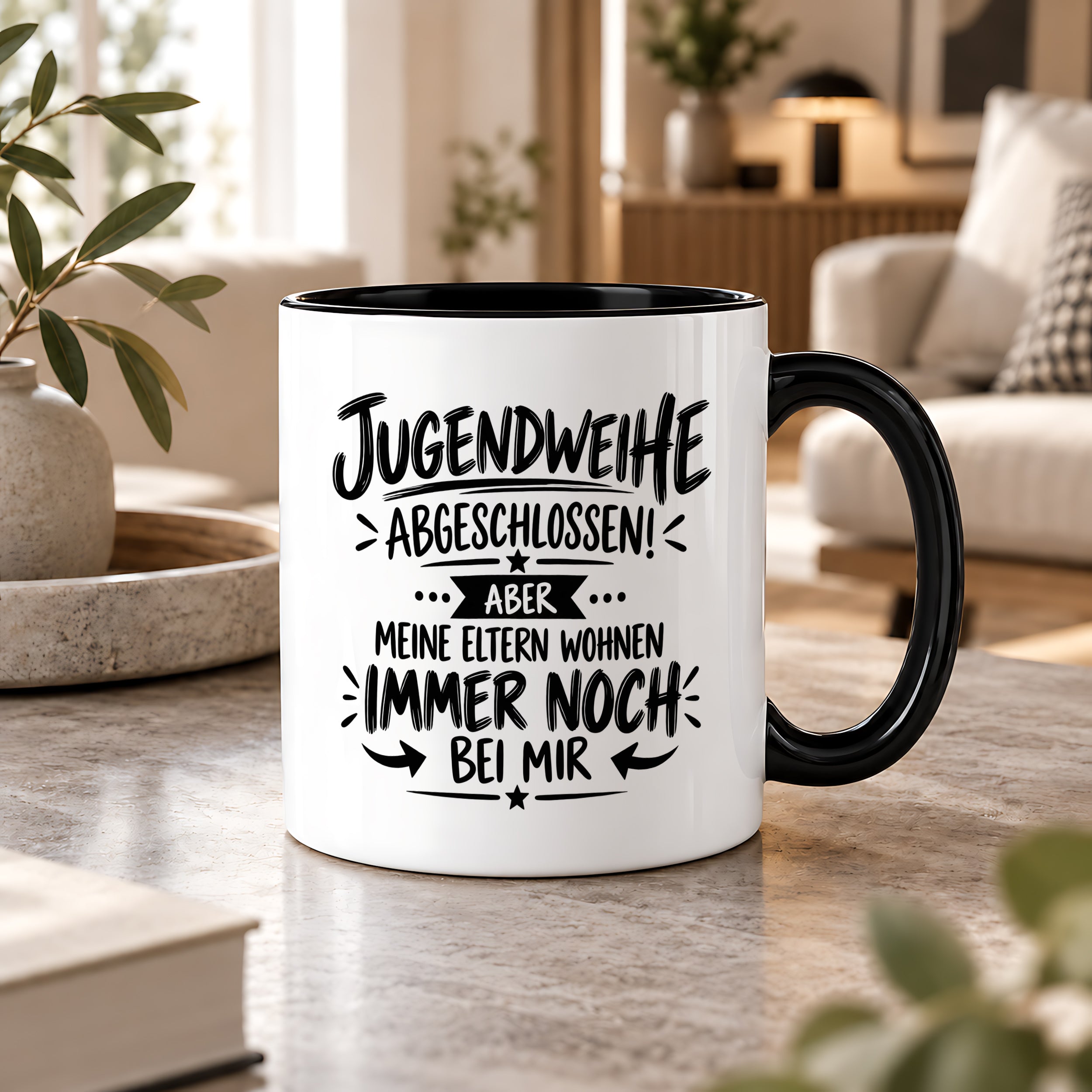 Herzbotschaft Tasse Jugendweihe Geschenk lustig 330 ml