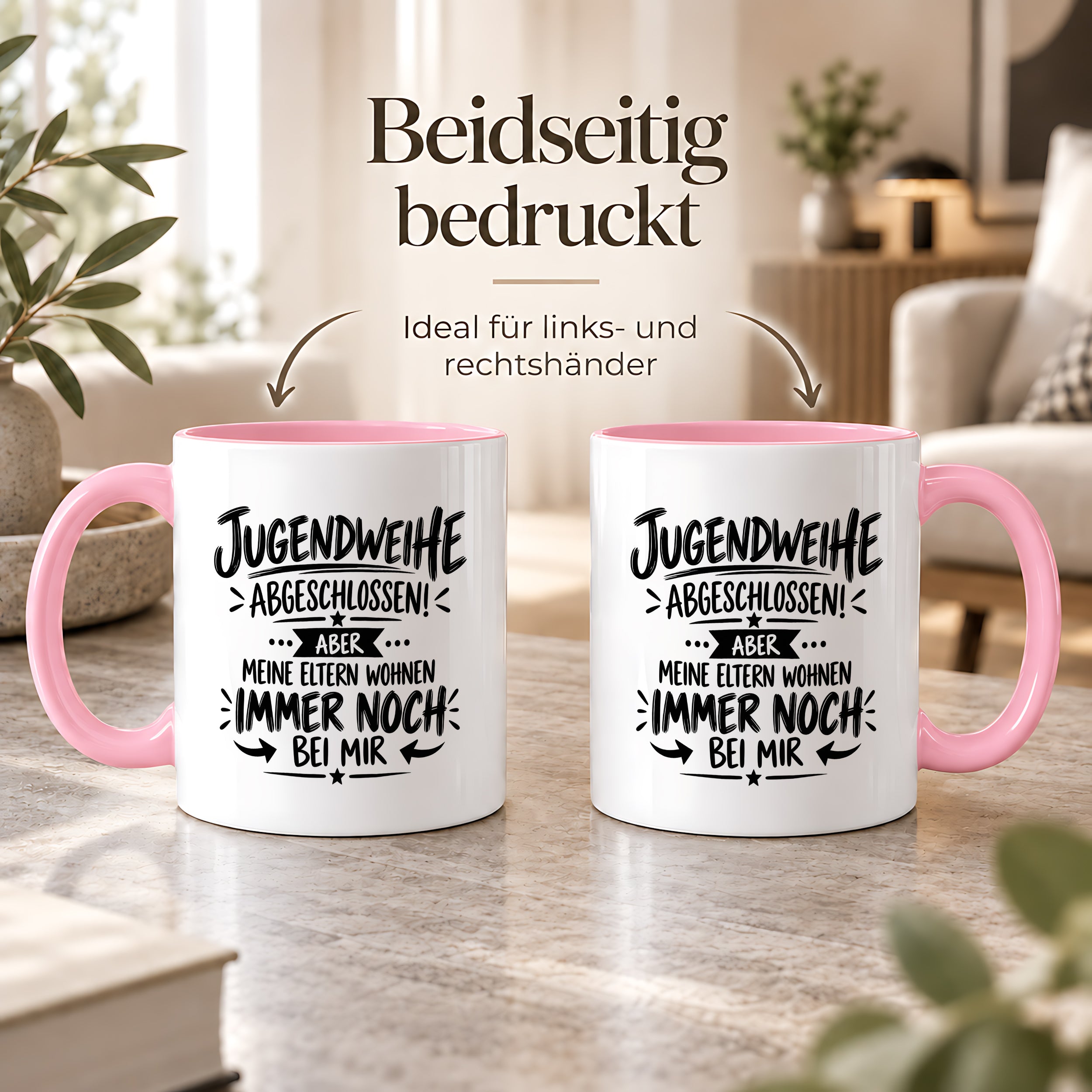 Herzbotschaft Tasse Jugendweihe Geschenk lustig 330 ml