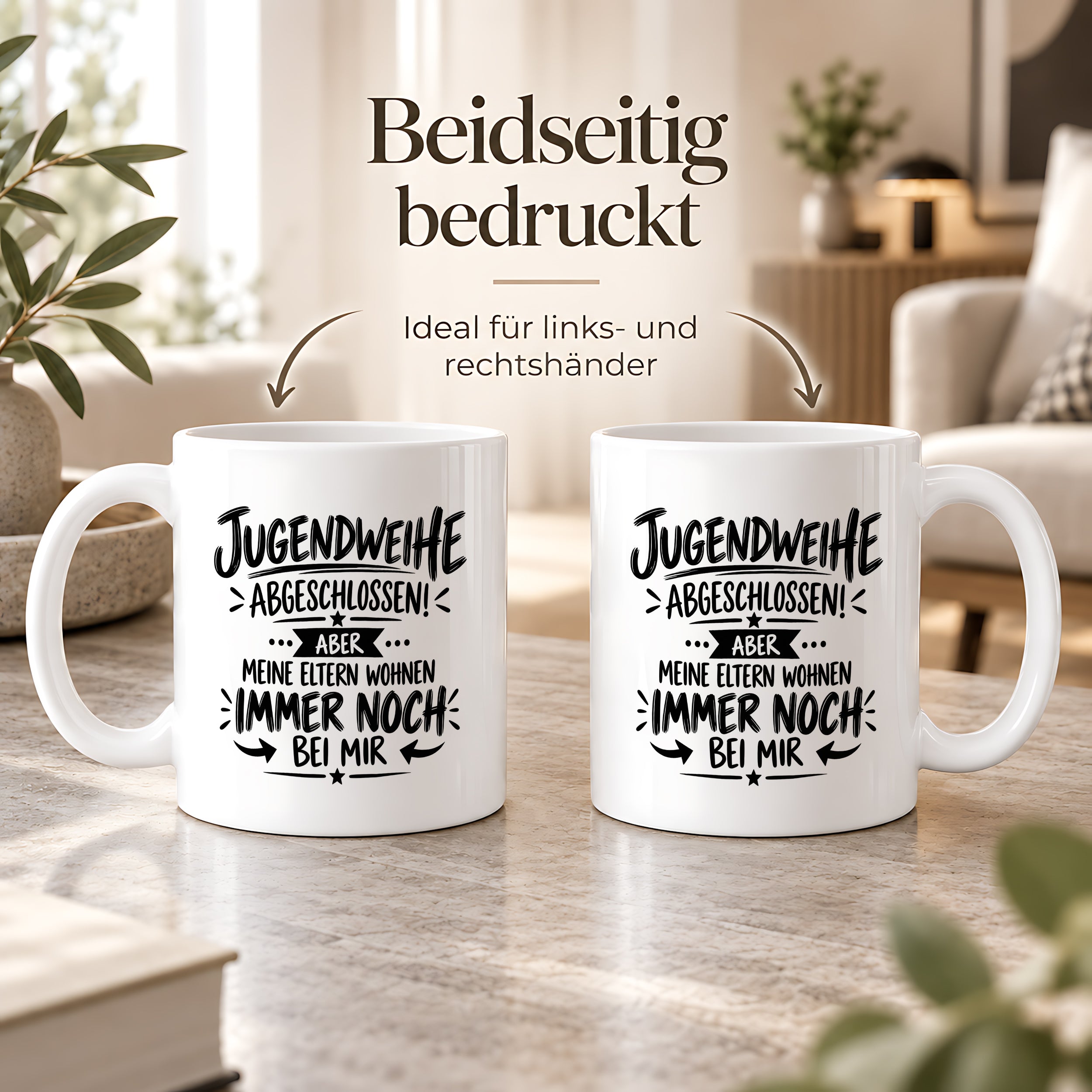 Herzbotschaft Tasse Jugendweihe Geschenk lustig 330 ml