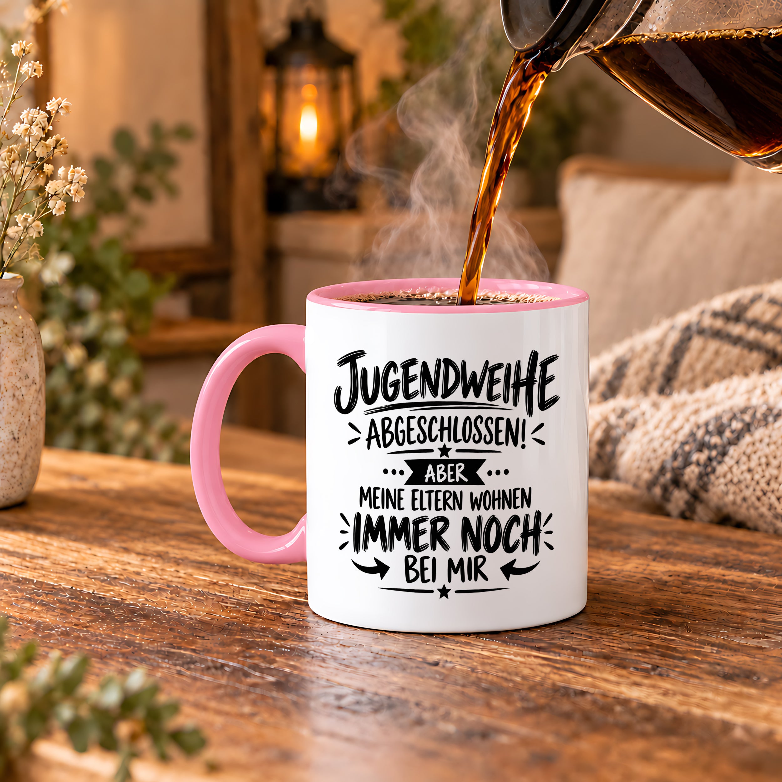 Herzbotschaft Tasse Jugendweihe Geschenk lustig 330 ml
