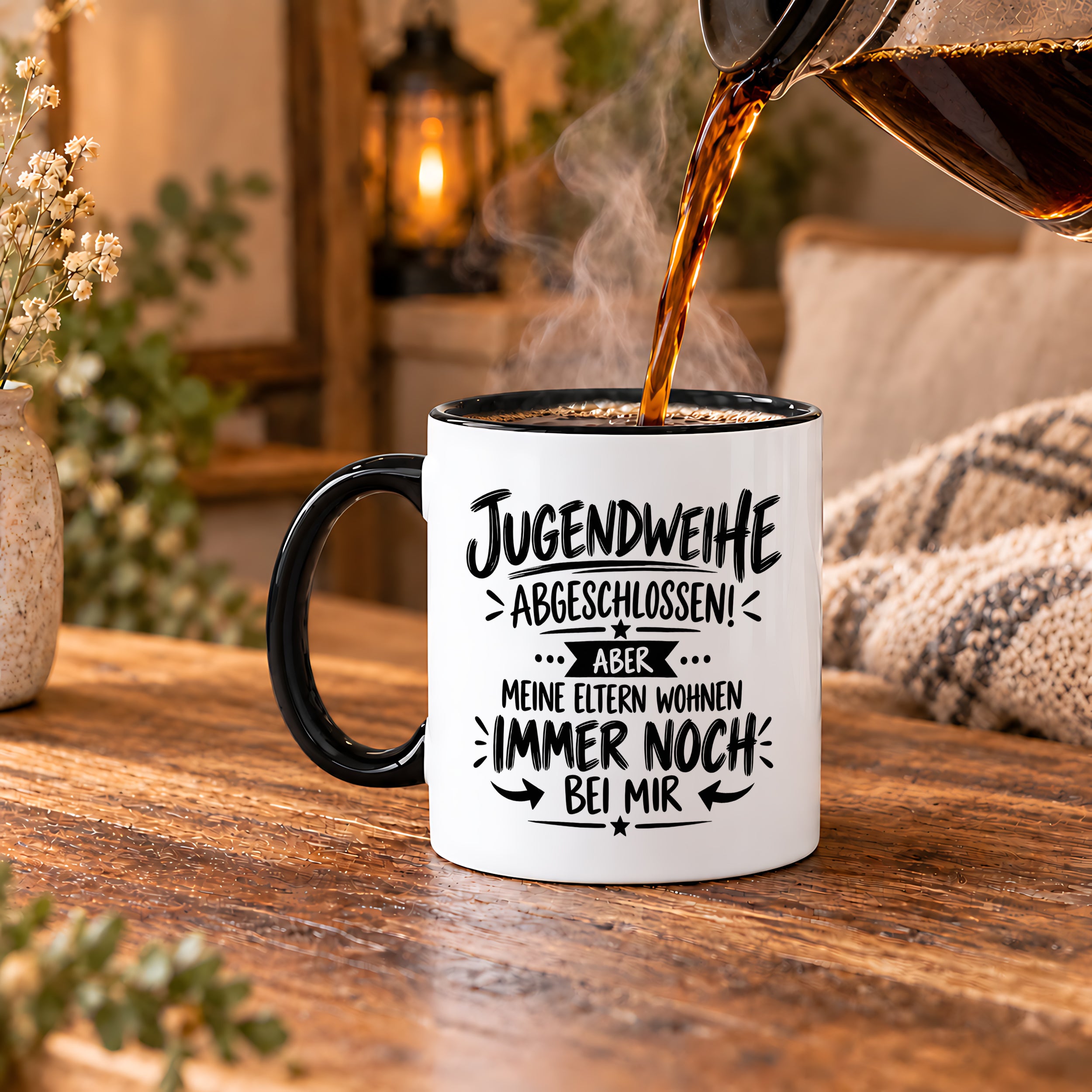 Herzbotschaft Tasse Jugendweihe Geschenk lustig 330 ml