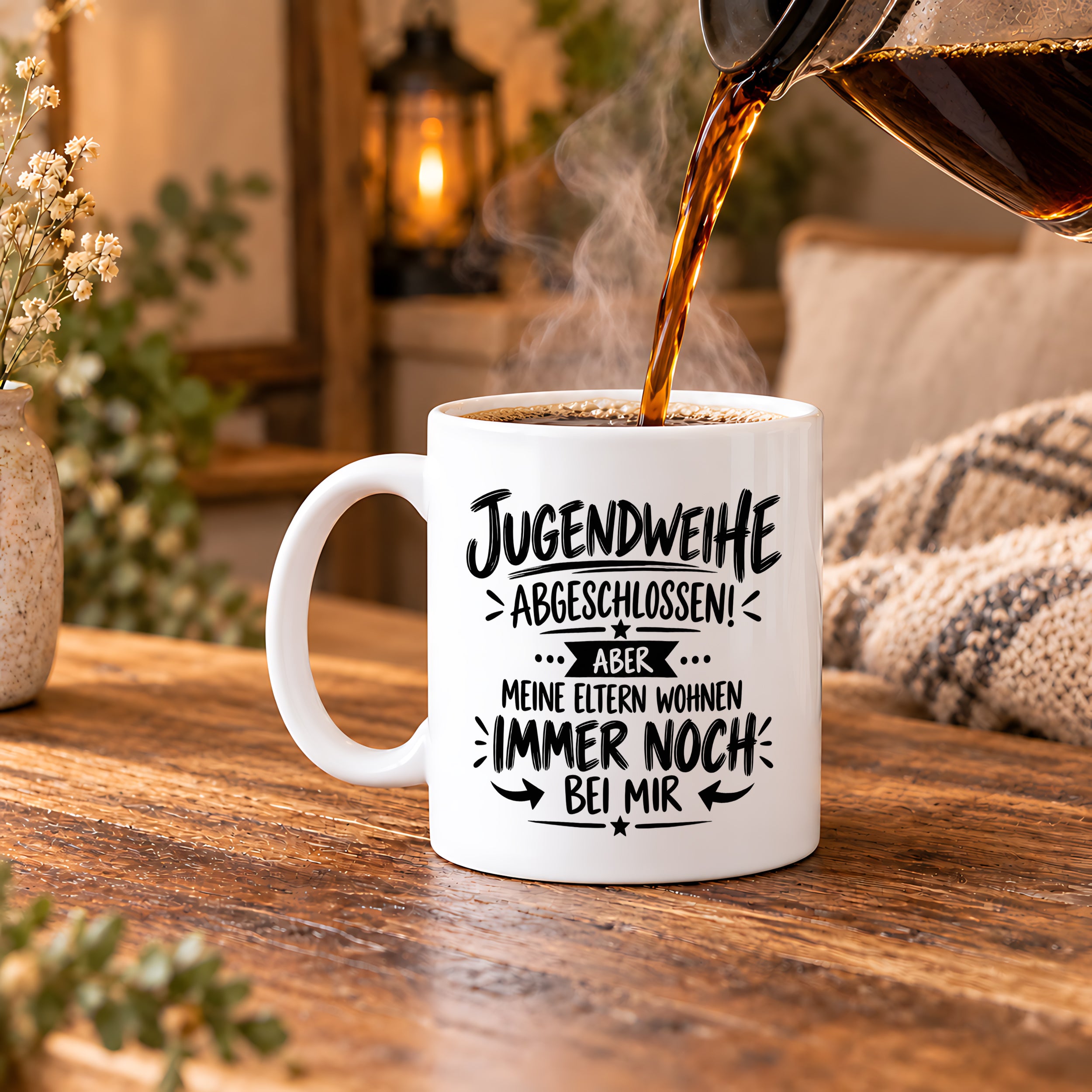 Herzbotschaft Tasse Jugendweihe Geschenk lustig 330 ml