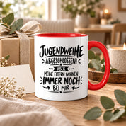 Herzbotschaft Tasse Jugendweihe Geschenk lustig 330 ml