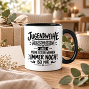 Herzbotschaft Tasse Jugendweihe Geschenk lustig 330 ml