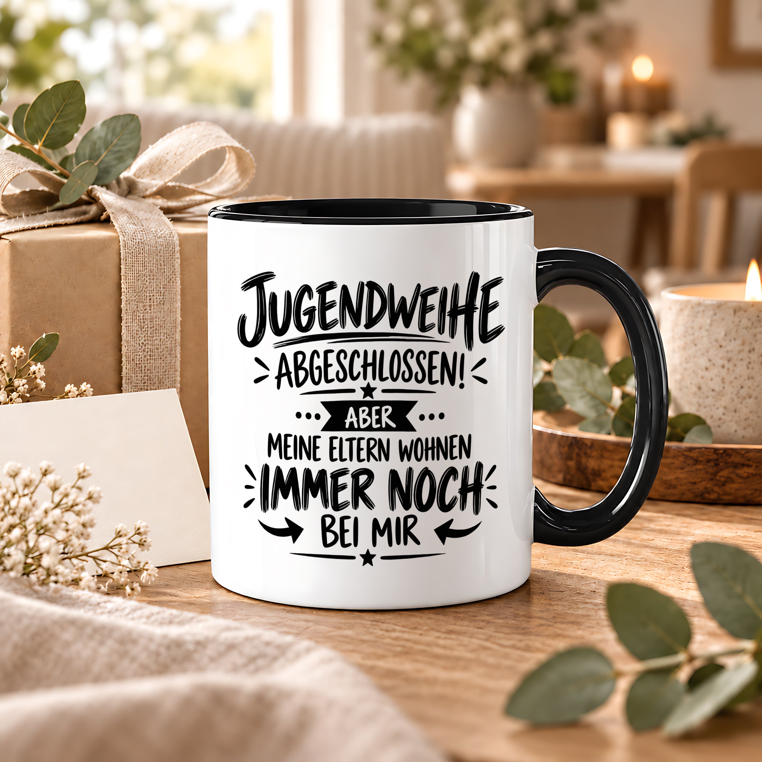 Herzbotschaft Tasse Jugendweihe Geschenk lustig 330 ml
