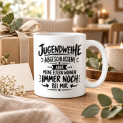 Herzbotschaft Tasse Jugendweihe Geschenk lustig 330 ml