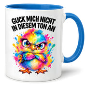 Herzbotschaft Tasse Guck mich nicht so an lustiger Spruch 330 ml