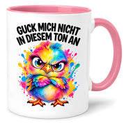 Herzbotschaft Tasse Guck mich nicht so an lustiger Spruch 330 ml