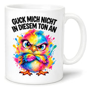 Herzbotschaft Tasse Guck mich nicht so an lustiger Spruch 330 ml