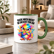 Herzbotschaft Tasse Guck mich nicht so an lustiger Spruch 330 ml