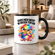 Herzbotschaft Tasse Guck mich nicht so an lustiger Spruch 330 ml