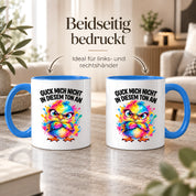 Herzbotschaft Tasse Guck mich nicht so an lustiger Spruch 330 ml