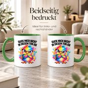 Herzbotschaft Tasse Guck mich nicht so an lustiger Spruch 330 ml