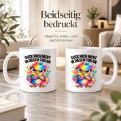 Herzbotschaft Tasse Guck mich nicht so an lustiger Spruch 330 ml