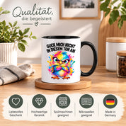 Herzbotschaft Tasse Guck mich nicht so an lustiger Spruch 330 ml