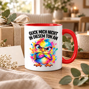 Herzbotschaft Tasse Guck mich nicht so an lustiger Spruch 330 ml