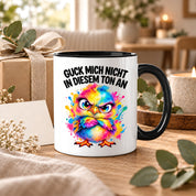 Herzbotschaft Tasse Guck mich nicht so an lustiger Spruch 330 ml