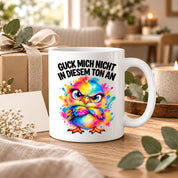 Herzbotschaft Tasse Guck mich nicht so an lustiger Spruch 330 ml