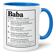 Herzbotschaft Baba Tasse Türkischer Vater Geschenk 330 ml