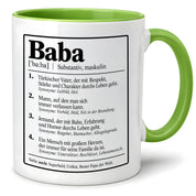 Herzbotschaft Baba Tasse Türkischer Vater Geschenk 330 ml