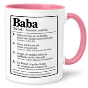 Herzbotschaft Baba Tasse Türkischer Vater Geschenk 330 ml