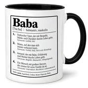Herzbotschaft Baba Tasse Türkischer Vater Geschenk 330 ml