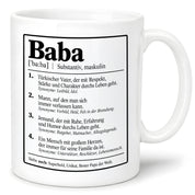 Herzbotschaft Baba Tasse Türkischer Vater Geschenk 330 ml