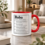 Herzbotschaft Baba Tasse Türkischer Vater Geschenk 330 ml