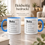 Herzbotschaft Baba Tasse Türkischer Vater Geschenk 330 ml