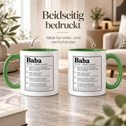 Herzbotschaft Baba Tasse Türkischer Vater Geschenk 330 ml
