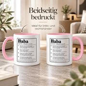 Herzbotschaft Baba Tasse Türkischer Vater Geschenk 330 ml