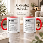 Herzbotschaft Baba Tasse Türkischer Vater Geschenk 330 ml
